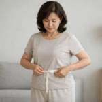 0-난소암복수-대표-이미지-복부팽만-허리둘레-측정-중년-여성