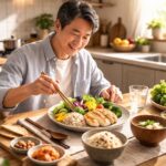 0-지방간관리-대표-이미지-균형-식단-주방-장면