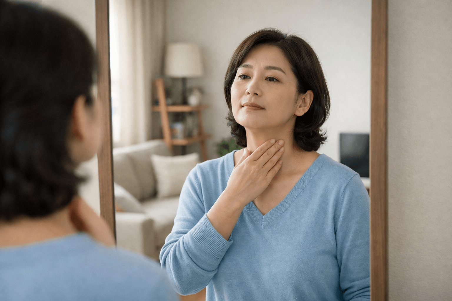 0-갑상선암-대표-이미지-목-자가-점검-생활-장면