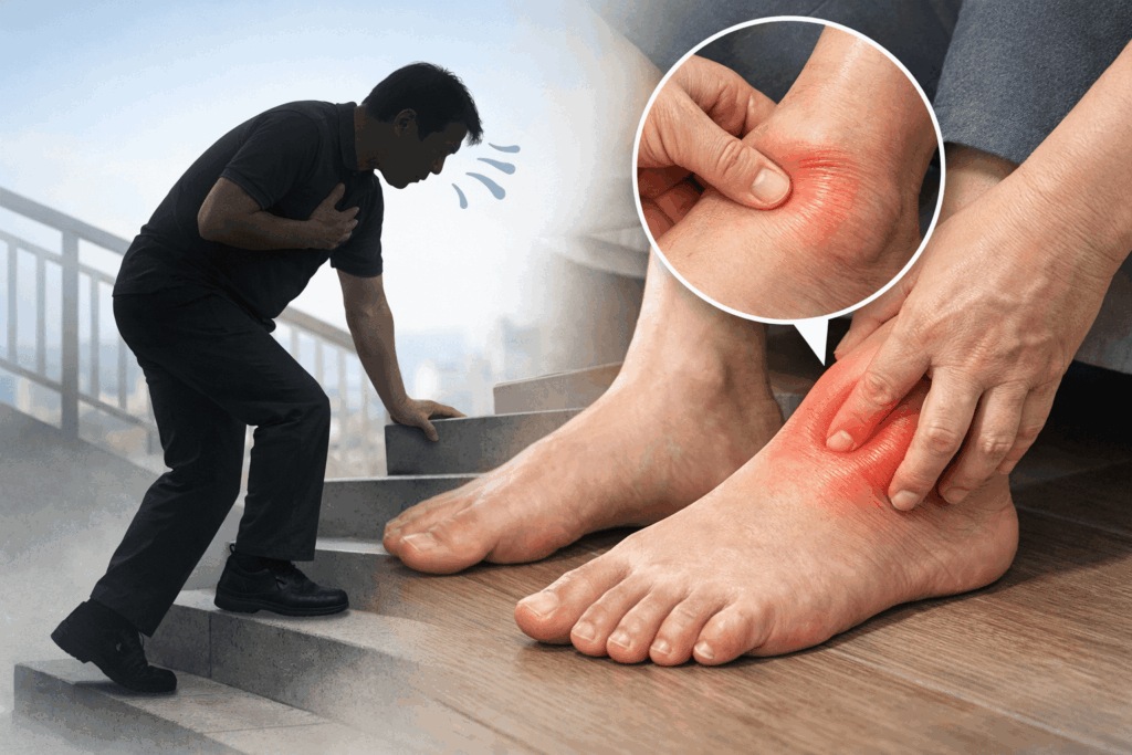 1-심부전증상-숨참-체중-증가-부종-체크-장면