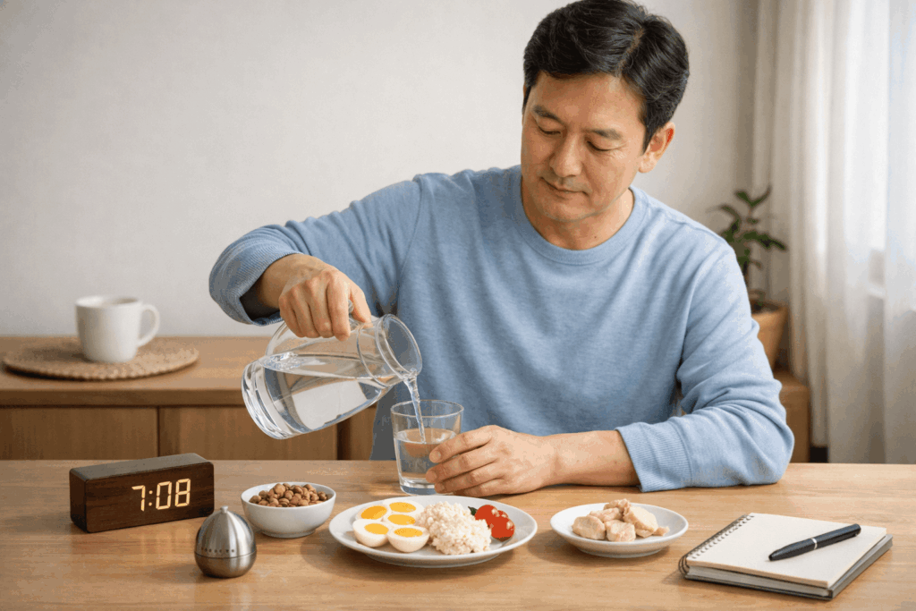 1-아침공복음식-아침-리듬-시작-물-과-가벼운-단백질-식탁