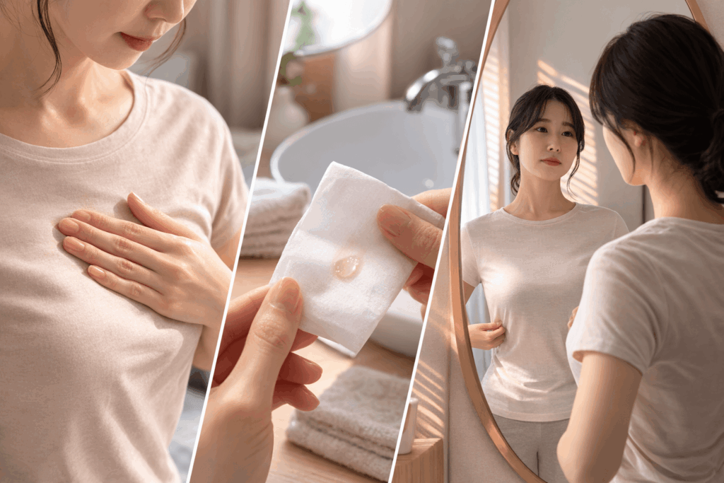 1-유방암신호-3가지-덩어리-분비물-피부변화-체크