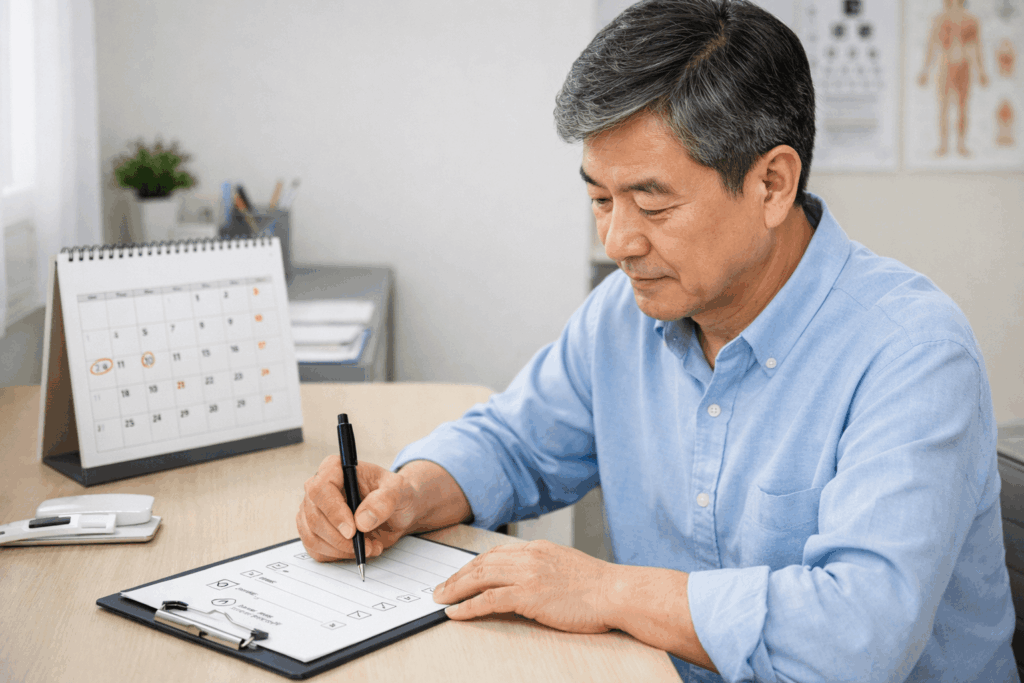 1-폐암전조증상-전신-신호-체크리스트-기록-장면