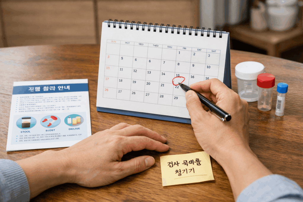 2-대장암초기증상-변-색-변화-잠혈-검사-준비-장면