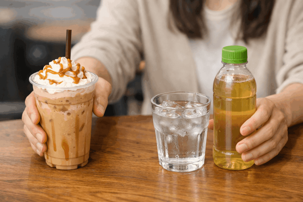 2-신장손상음식-설탕-단-음료-대체-루틴-선택-장면