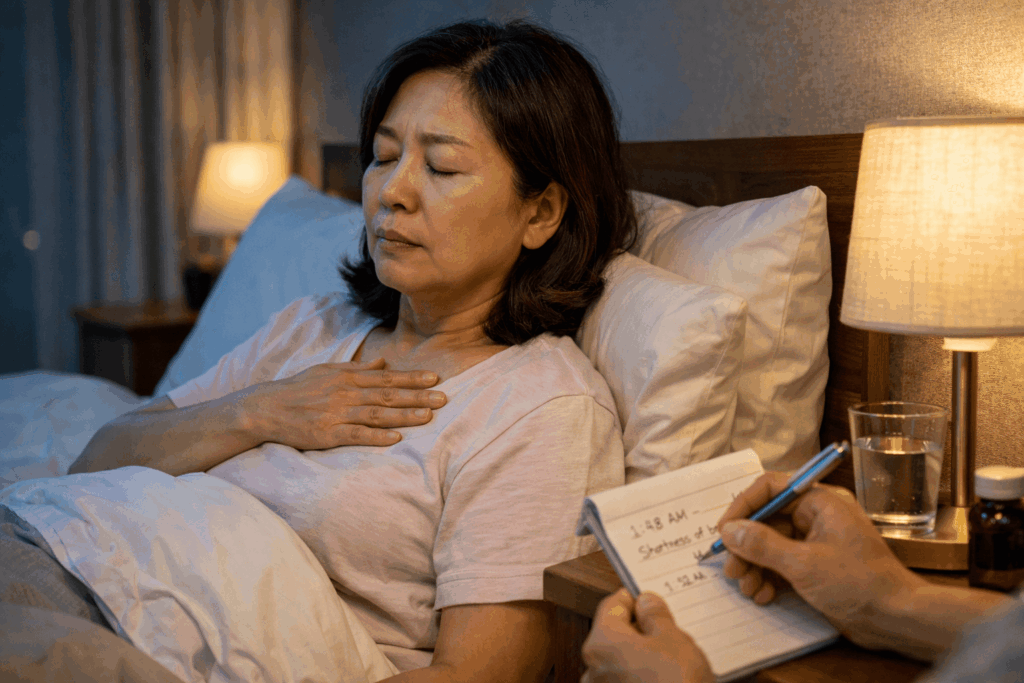 2-심부전증상-기립호흡-야간-기침-호흡-기록-장면