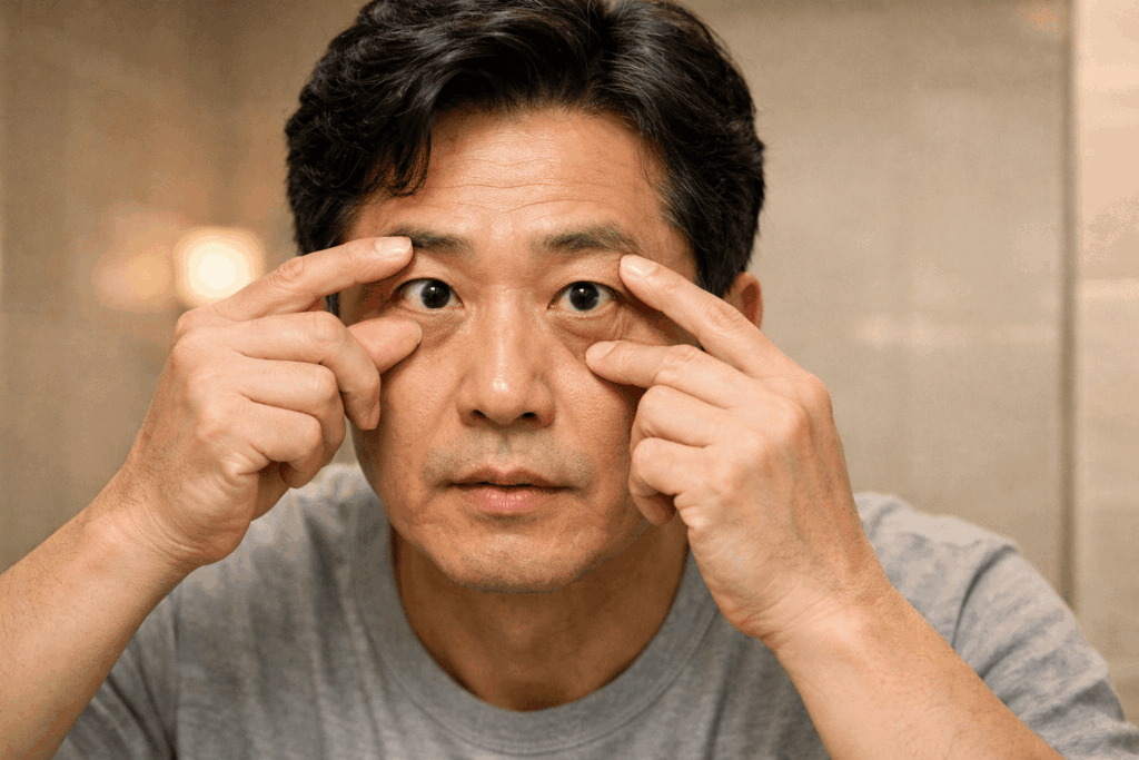 2-폐암전조증상-한쪽-동공-변화-거울-관찰-장면