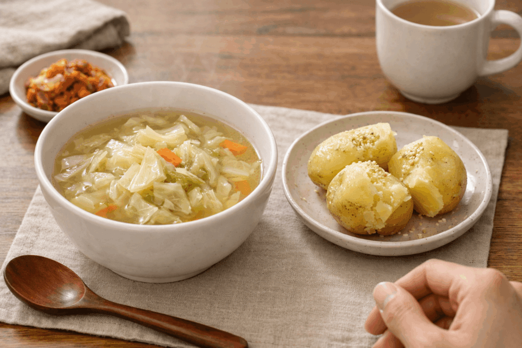 3-아침공복음식-양배추-감자-속쓰림-완화-부담-줄이기