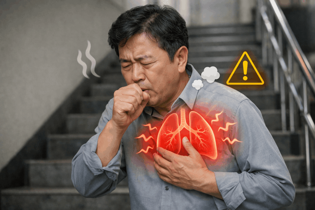3-암위험신호-오래가는기침-숨참-폐변화-장면