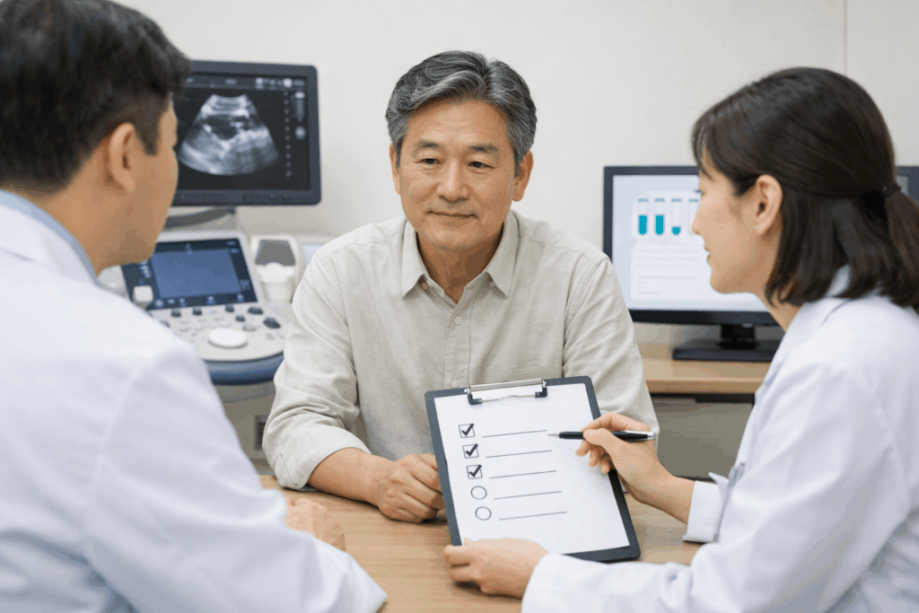 4-간이상신호-간검사를-상담하는-중년-남성