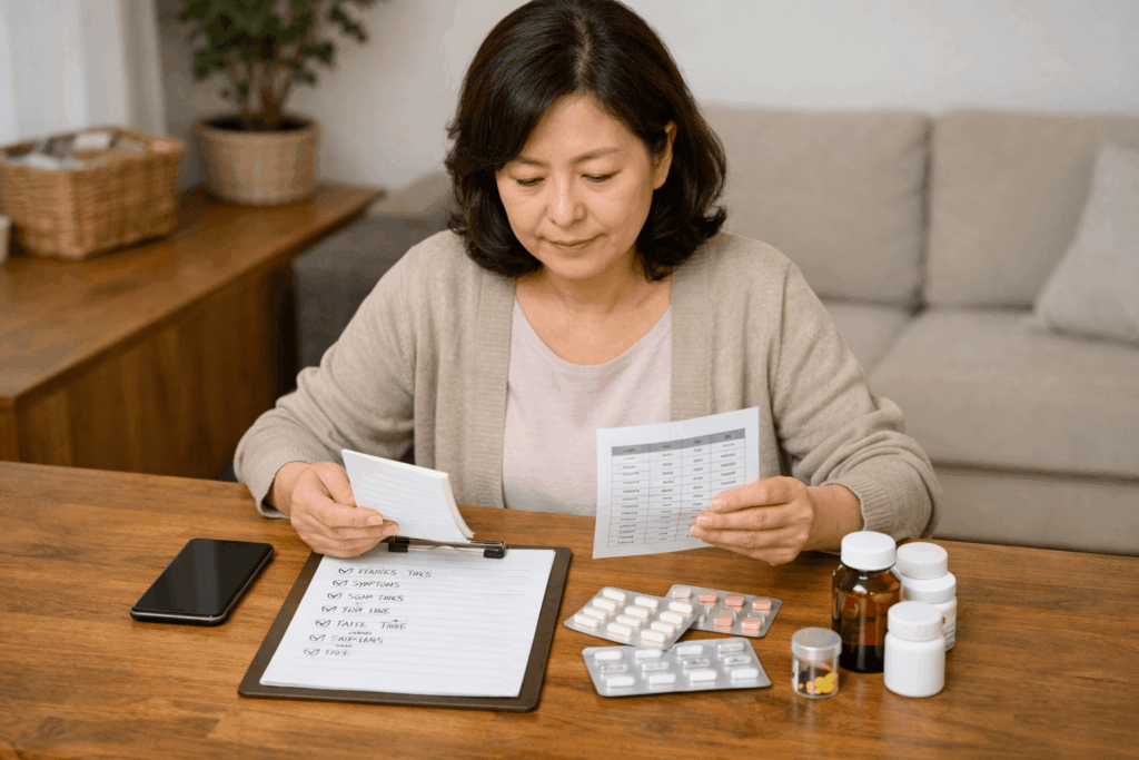 4-난소암복수-진료준비-증상메모-약목록-위험신호-체크