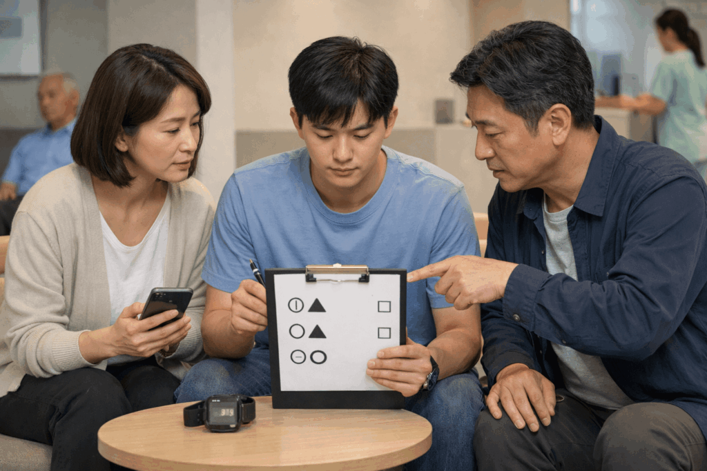 4-뇌졸중-병원에서-검사와-문진을-준비하는-장면