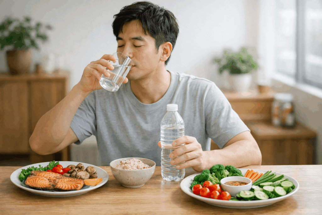 4-신장손상음식-알코올-탈수-예방-생활-습관-조정-장면