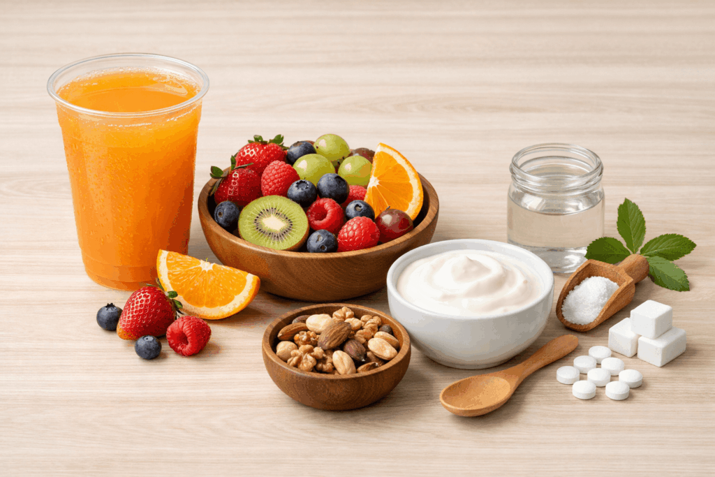 4-유해식품-주스-가짜시럽-대신-통과일-요거트-대체