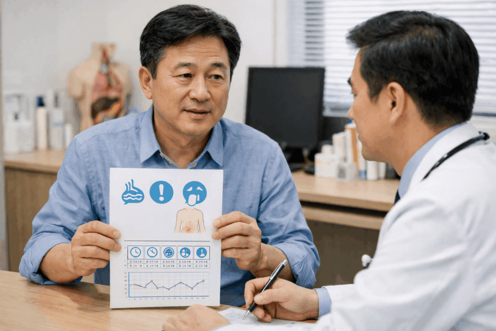 4-췌장암-병원-상담-증상-기록-장면